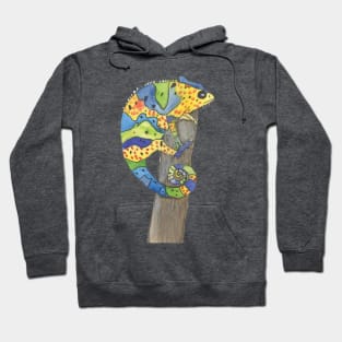 Tree Hugger Chameleon :: Reptiles and Amphibians Hoodie